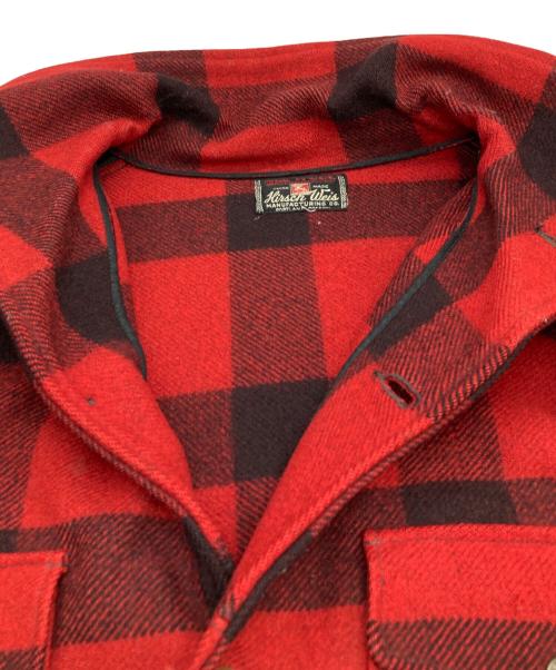 Hirsch weis（ハーシュワイス）hirsch weis (ハーシュワイス) 30'sマッキーノジャケット レッド×ブラック サイズ:‐の古着・服飾アイテム