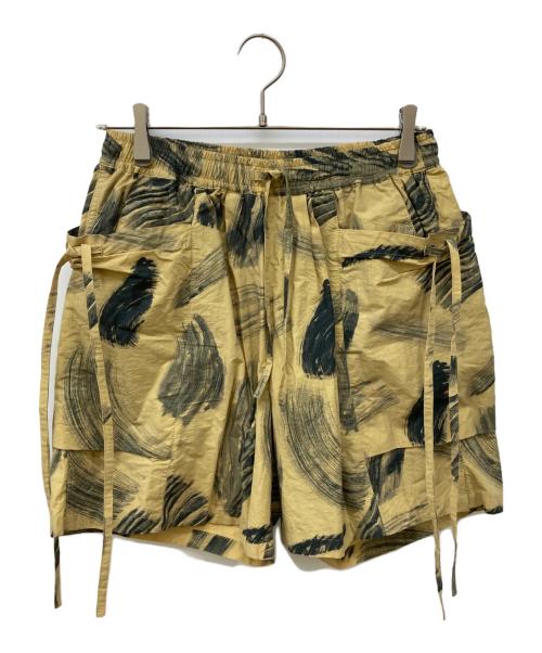 SASQUATCHfabrix.（サスクワッチファブリックス）SASQUATCHfabrix. (サスクワッチファブリックス) MOKUME STANP SHORTS/ショーツ イエロー サイズ:Mの古着・服飾アイテム