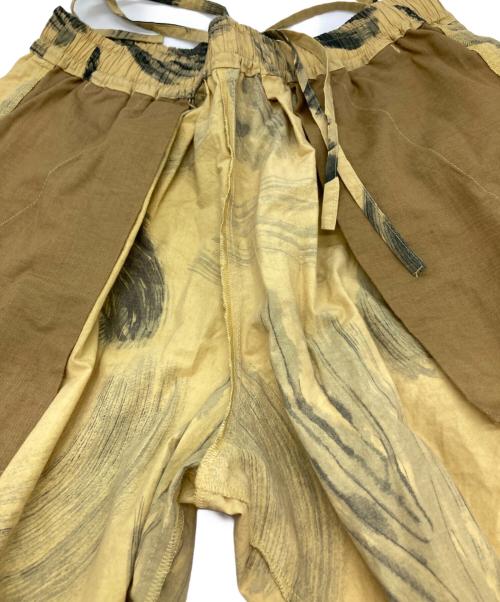 SASQUATCHfabrix.（サスクワッチファブリックス）SASQUATCHfabrix. (サスクワッチファブリックス) MOKUME STANP SHORTS/ショーツ イエロー サイズ:Mの古着・服飾アイテム