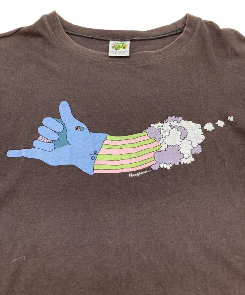 SASQUATCHfabrix.（サスクワッチファブリックス）SASQUATCHfabrix. (サスクワッチファブリックス) プリントTシャツ ブラウン サイズ:記載なしの古着・服飾アイテム