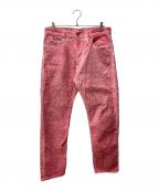 LEVI'S×stussyリーバイス×ステューシー）の古着「ジャガードデニムパンツ」｜ピンク