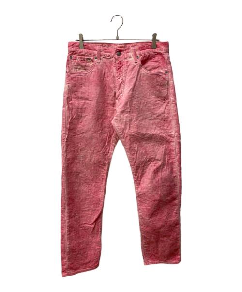 LEVI'S（リーバイス）LEVI'S (リーバイス) stussy (ステューシー) ジャガードデニムパンツ ピンク サイズ:W32の古着・服飾アイテム