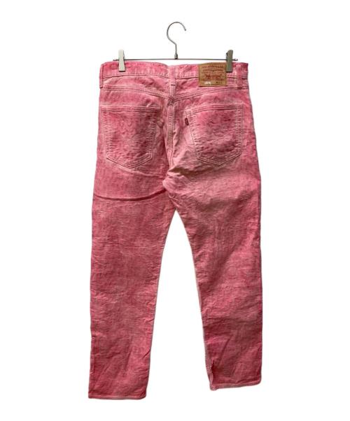 LEVI'S（リーバイス）LEVI'S (リーバイス) stussy (ステューシー) ジャガードデニムパンツ ピンク サイズ:W32の古着・服飾アイテム