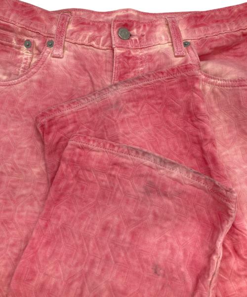 LEVI'S（リーバイス）LEVI'S (リーバイス) stussy (ステューシー) ジャガードデニムパンツ ピンク サイズ:W32の古着・服飾アイテム