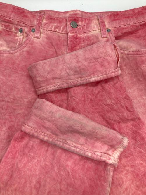 LEVI'S（リーバイス）LEVI'S (リーバイス) stussy (ステューシー) ジャガードデニムパンツ ピンク サイズ:W32の古着・服飾アイテム