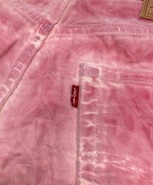 LEVI'S（リーバイス）LEVI'S (リーバイス) stussy (ステューシー) ジャガードデニムパンツ ピンク サイズ:W32の古着・服飾アイテム
