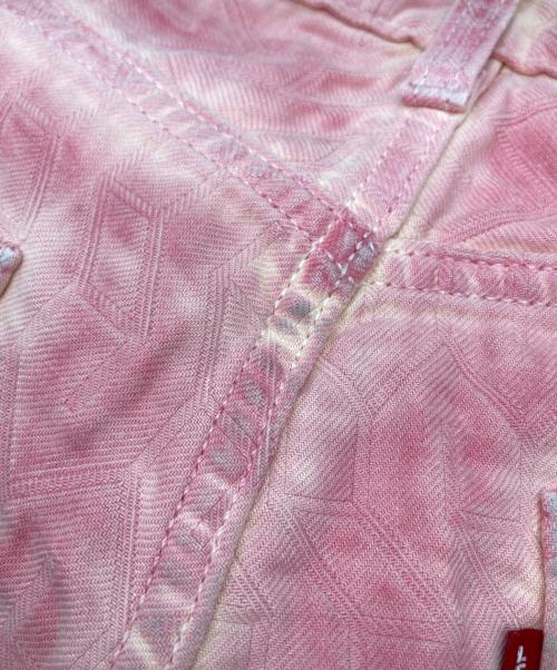LEVI'S（リーバイス）LEVI'S (リーバイス) stussy (ステューシー) ジャガードデニムパンツ ピンク サイズ:W32の古着・服飾アイテム