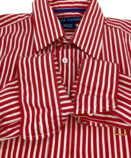 RALPH LAUREN（ラルフローレン）RALPH LAUREN (ラルフローレン) ストライプシャツ レッド×ホワイト サイズ:SIZE 8の古着・服飾アイテム