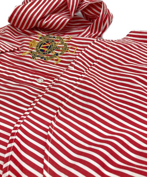 RALPH LAUREN（ラルフローレン）RALPH LAUREN (ラルフローレン) ストライプシャツ レッド×ホワイト サイズ:SIZE 8の古着・服飾アイテム