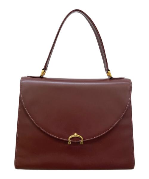 Cartier（カルティエ）Cartier (カルティエ) マストラインハンドバッグ ボルドーの古着・服飾アイテム