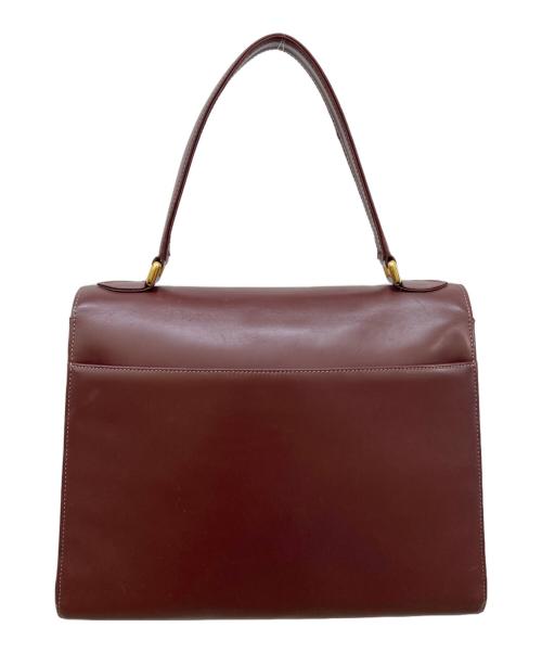 Cartier（カルティエ）Cartier (カルティエ) マストラインハンドバッグ ボルドーの古着・服飾アイテム