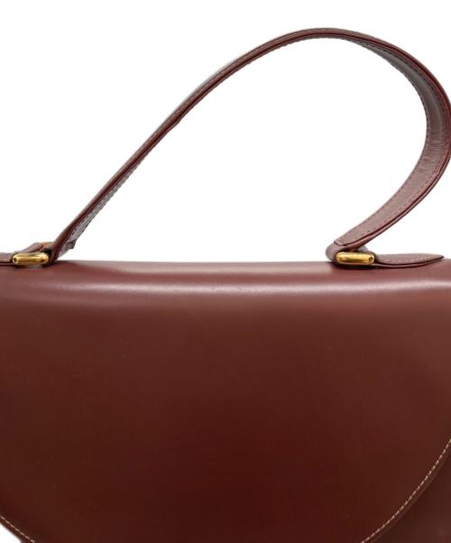 Cartier（カルティエ）Cartier (カルティエ) マストラインハンドバッグ ボルドーの古着・服飾アイテム