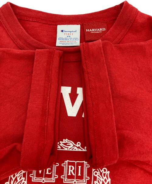 Champion（チャンピオン）Champion (チャンピオン) カレッジロゴプリントTシャツ レッド サイズ:ＸＳの古着・服飾アイテム