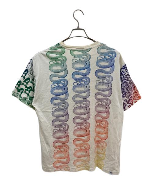 Hysteric Glamour（ヒステリックグラマー）Hysteric Glamour (ヒステリックグラマー) MANDARA/総柄プリントTシャツ アイボリー サイズ:Lの古着・服飾アイテム