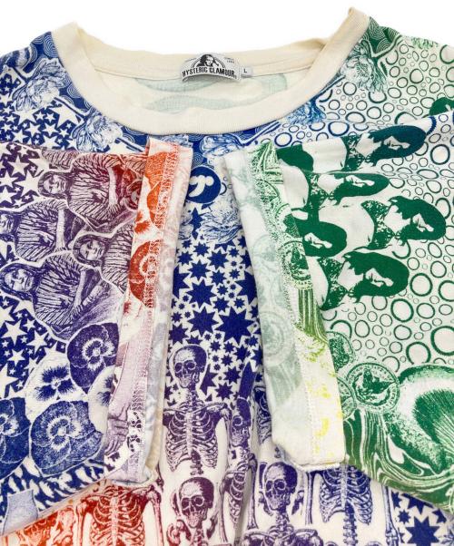 Hysteric Glamour（ヒステリックグラマー）Hysteric Glamour (ヒステリックグラマー) MANDARA/総柄プリントTシャツ アイボリー サイズ:Lの古着・服飾アイテム
