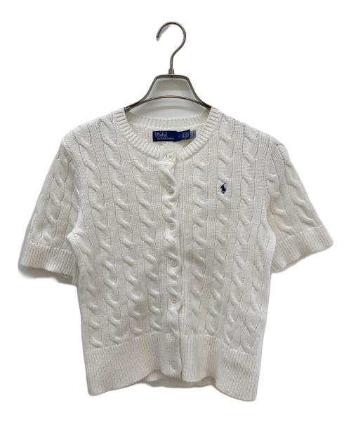 POLO RALPH LAUREN（ポロ・ラルフローレン）POLO RALPH LAUREN (ポロ・ラルフローレン) 半袖ケーブルニット ホワイト サイズ:Mの古着・服飾アイテム