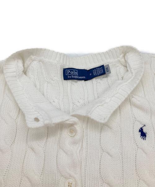 POLO RALPH LAUREN（ポロ・ラルフローレン）POLO RALPH LAUREN (ポロ・ラルフローレン) 半袖ケーブルニット ホワイト サイズ:Mの古着・服飾アイテム