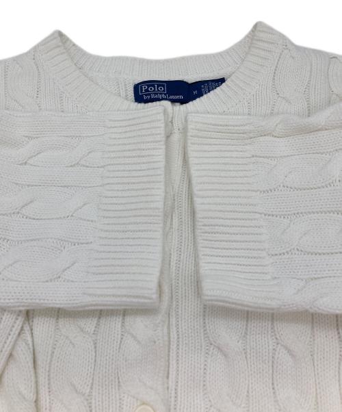 POLO RALPH LAUREN（ポロ・ラルフローレン）POLO RALPH LAUREN (ポロ・ラルフローレン) 半袖ケーブルニット ホワイト サイズ:Mの古着・服飾アイテム