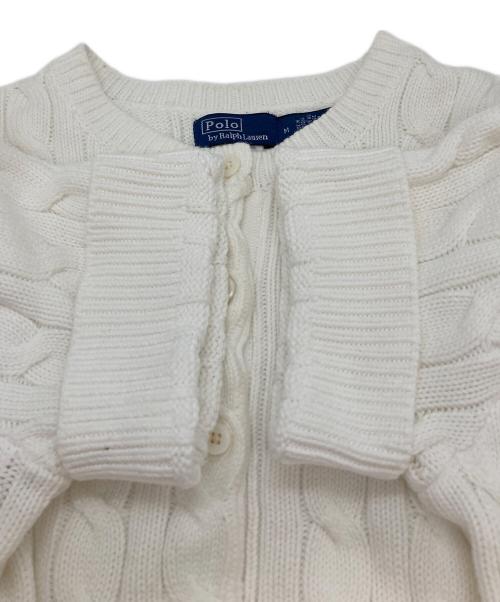 POLO RALPH LAUREN（ポロ・ラルフローレン）POLO RALPH LAUREN (ポロ・ラルフローレン) 半袖ケーブルニット ホワイト サイズ:Mの古着・服飾アイテム