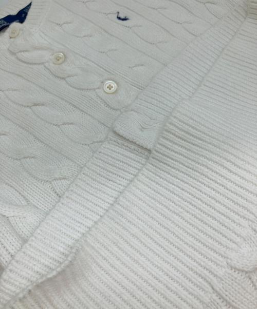 POLO RALPH LAUREN（ポロ・ラルフローレン）POLO RALPH LAUREN (ポロ・ラルフローレン) 半袖ケーブルニット ホワイト サイズ:Mの古着・服飾アイテム