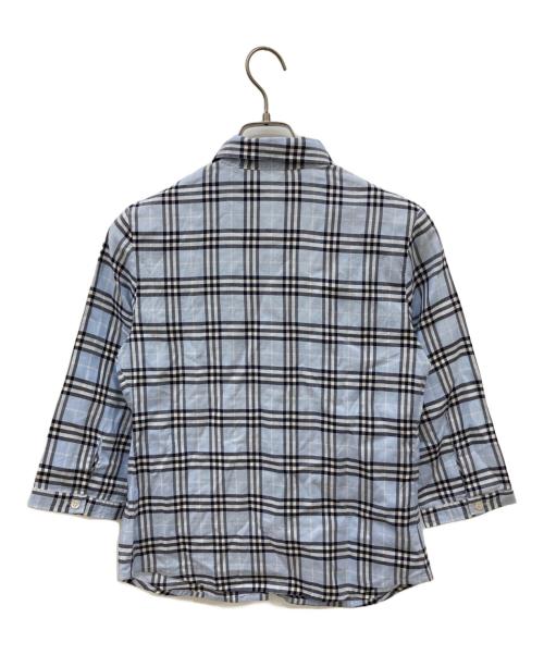 BURBERRY LONDON（バーバリーロンドン）BURBERRY LONDON (バーバリーロンドン) 七分袖ノバチェックシャツ ブルー サイズ:SIZE 36の古着・服飾アイテム
