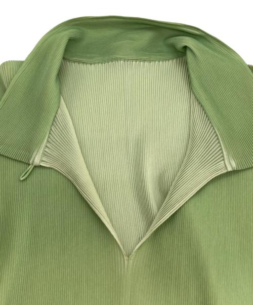 PLEATS PLEASE（プリーツプリーズ）PLEATS PLEASE (プリーツプリーズ) ポロシャツ グリーン サイズ:表記なしの古着・服飾アイテム