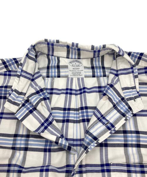 BROOKS BROTHERS（ブルックスブラザーズ）BROOKS BROTHERS (ブルックスブラザーズ) ボタンダウンチェックシャツ ブルー サイズ:Lの古着・服飾アイテム