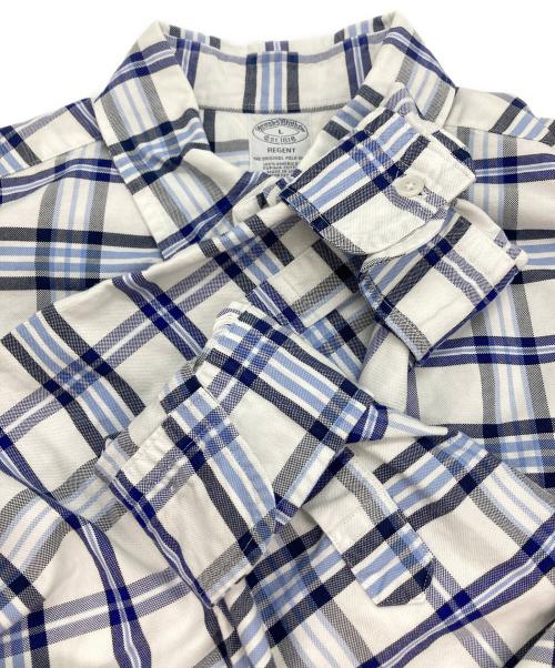 BROOKS BROTHERS（ブルックスブラザーズ）BROOKS BROTHERS (ブルックスブラザーズ) ボタンダウンチェックシャツ ブルー サイズ:Lの古着・服飾アイテム