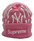New Era×SUPREMEニューエラ×シュプリーム）の古着「ニット帽」｜ピンク