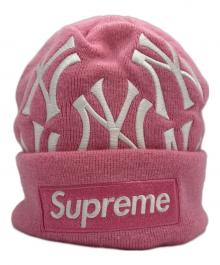 New Era×SUPREME（ニューエラ×シュプリーム）の古着「ニット帽」｜ピンク