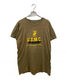 USED（ユーズド）の古着「ミリタリープリントTシャツ」｜カーキ