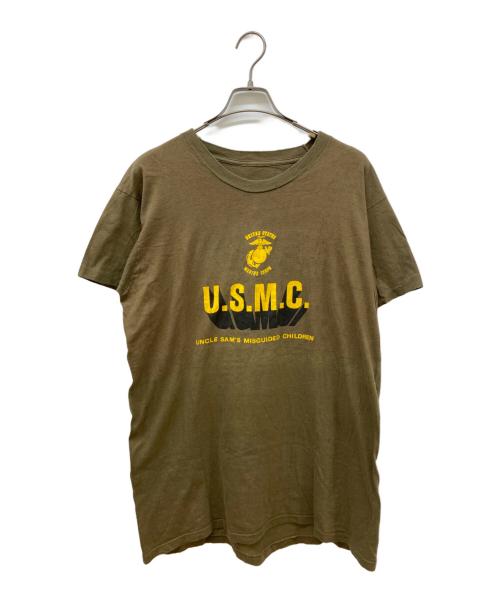 USED（ユーズド）USED (ユーズド) ミリタリープリントTシャツ カーキ サイズ:表記なしの古着・服飾アイテム