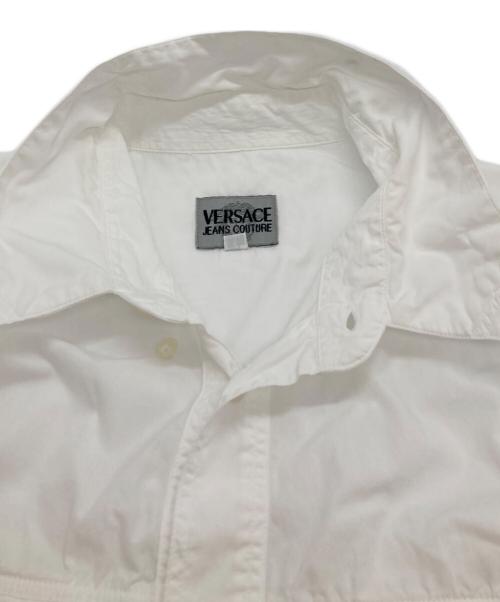 VERSACE JEANS COUTURE（ヴェルサーチ ジーンズクチュール）VERSACE JEANS COUTURE (ヴェルサーチ ジーンズクチュール) ボタンダウンシャツ ホワイト サイズ:Lの古着・服飾アイテム