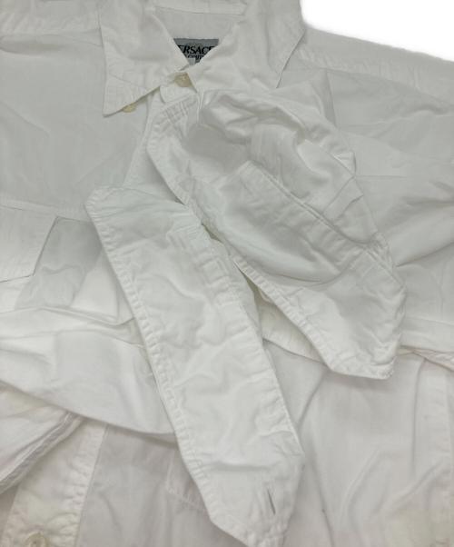 VERSACE JEANS COUTURE（ヴェルサーチ ジーンズクチュール）VERSACE JEANS COUTURE (ヴェルサーチ ジーンズクチュール) ボタンダウンシャツ ホワイト サイズ:Lの古着・服飾アイテム