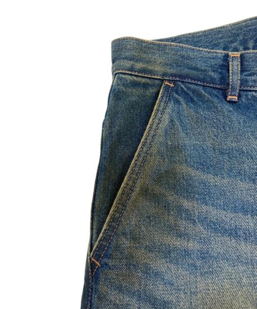 order（オーダー）order (オーダー) loose denim pants vintage/ダート加工デニムパンツ インディゴ サイズ:Ｍの古着・服飾アイテム