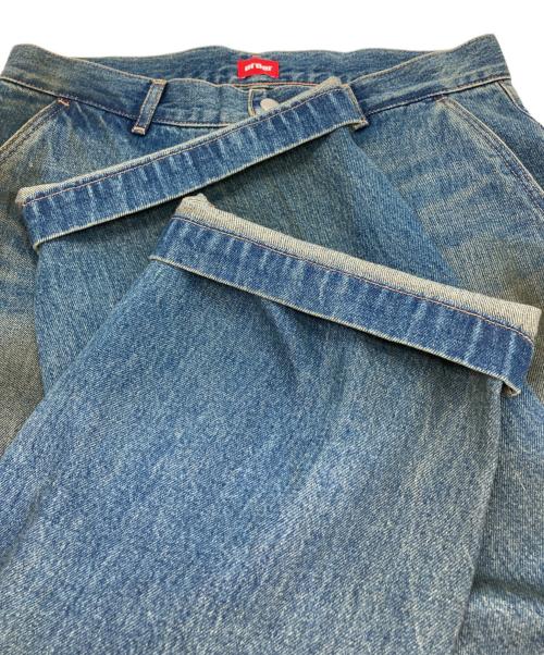 order（オーダー）order (オーダー) loose denim pants vintage/ダート加工デニムパンツ インディゴ サイズ:Ｍの古着・服飾アイテム