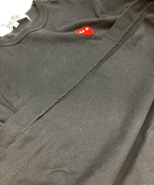 PLAY COMME des GARCONS（プレイコムデギャルソン）PLAY COMME des GARCONS (プレイコムデギャルソン) ハートロゴTシャツ ブラック サイズ:Ｌの古着・服飾アイテム