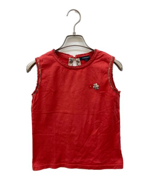 BURBERRY LONDON（バーバリーロンドン）BURBERRY LONDON (バーバリーロンドン) ワンポイントノースリーブカットソー レッド サイズ:160Aの古着・服飾アイテム