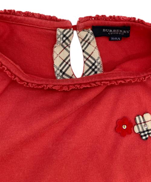 BURBERRY LONDON（バーバリーロンドン）BURBERRY LONDON (バーバリーロンドン) ワンポイントノースリーブカットソー レッド サイズ:160Aの古着・服飾アイテム