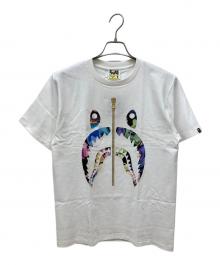 A BATHING APE（アベイシングエイプ）の古着「ART CAMO SHARK TEE/Tシャツ」｜ホワイト