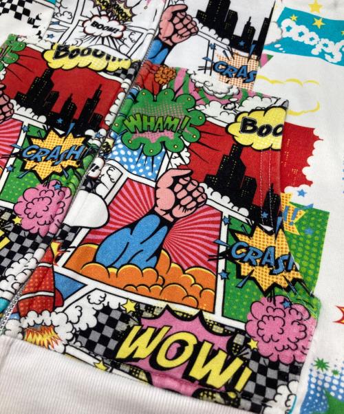 COMME des GARCONS SHIRT（コムデギャルソンシャツ）COMME des GARCONS SHIRT (コムデギャルソンシャツ) コミックプリントジップパーカー マルチカラー サイズ:Ｌの古着・服飾アイテム