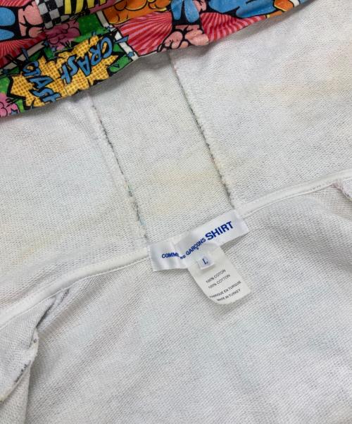 COMME des GARCONS SHIRT（コムデギャルソンシャツ）COMME des GARCONS SHIRT (コムデギャルソンシャツ) コミックプリントジップパーカー マルチカラー サイズ:Ｌの古着・服飾アイテム