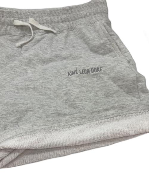 Aime Leon Dore（エメ レオン ドレ）Aime Leon Dore (エメ レオン ドレ) スウェットハーフパンツ ライトグレー サイズ:Ⅼの古着・服飾アイテム