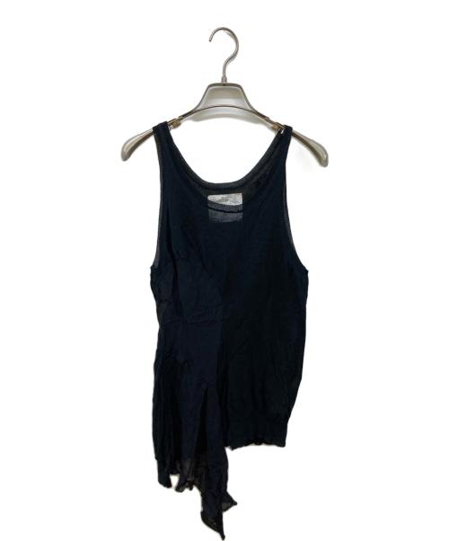 sacai（サカイ）sacai (サカイ) アシメドッキングノースリーブニット ブラック サイズ:Ⅿの古着・服飾アイテム