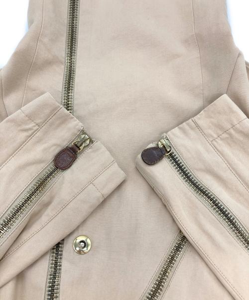 MARNI（マルニ）MARNI (マルニ) バックジップコットンライダースジャケット ベージュ サイズ:42の古着・服飾アイテム