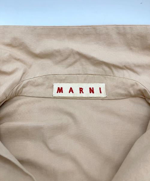 MARNI（マルニ）MARNI (マルニ) バックジップコットンライダースジャケット ベージュ サイズ:42の古着・服飾アイテム