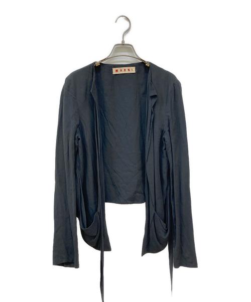 MARNI（マルニ）MARNI (マルニ) ショート丈レーヨンカーディガン グレー サイズ:40の古着・服飾アイテム