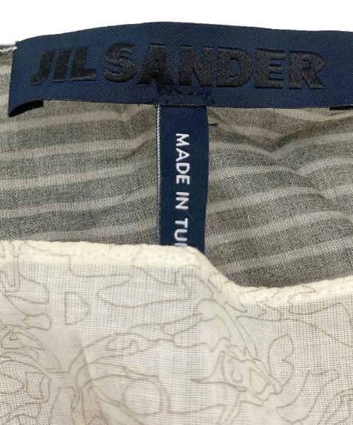 JIL SANDER（ジルサンダー）JIL SANDER (ジルサンダー) 総柄ノースリーブブラウス アイボリー×カーキ サイズ:34の古着・服飾アイテム