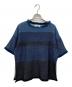 TAN（タン）の古着「サイドスリットボーダーTシャツ」｜ブルー