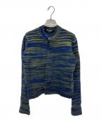 JUNYA WATANABE COMME des GARCONS(ジュンヤワタナベ コムデギャルソン）の古着「ボーダーニットカーディガン」｜グリーン×ブルー